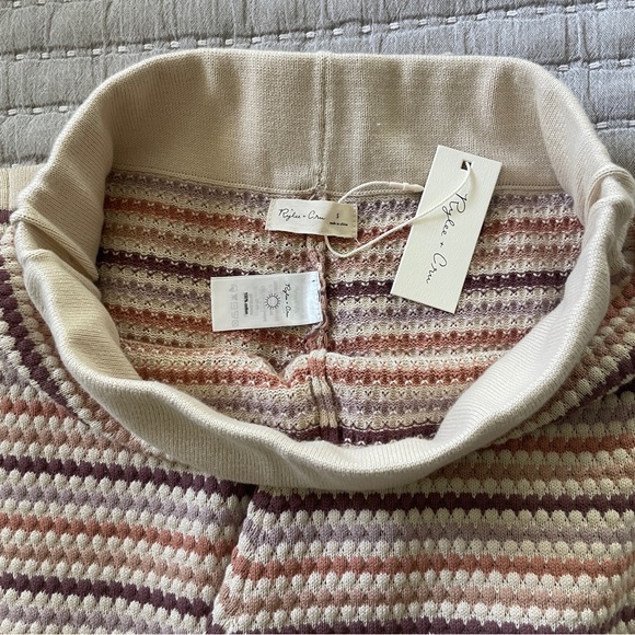 Rylee + Cru Women's Knit Wide-Leg Pant in Honeycomb Stripe NWT - Picture 5 of 5